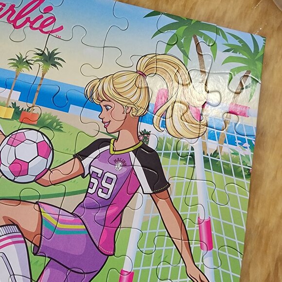 Barbie Soccer Puzzle 48 Pcs Dana Wares 2020 Complete Girl Dog Sports Theme - Picture 8 of 9